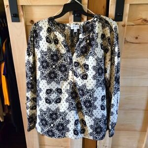 Wonderly Black And Cream Blouse